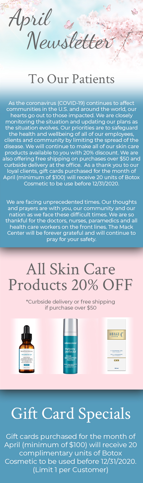 Aprils Newsletter